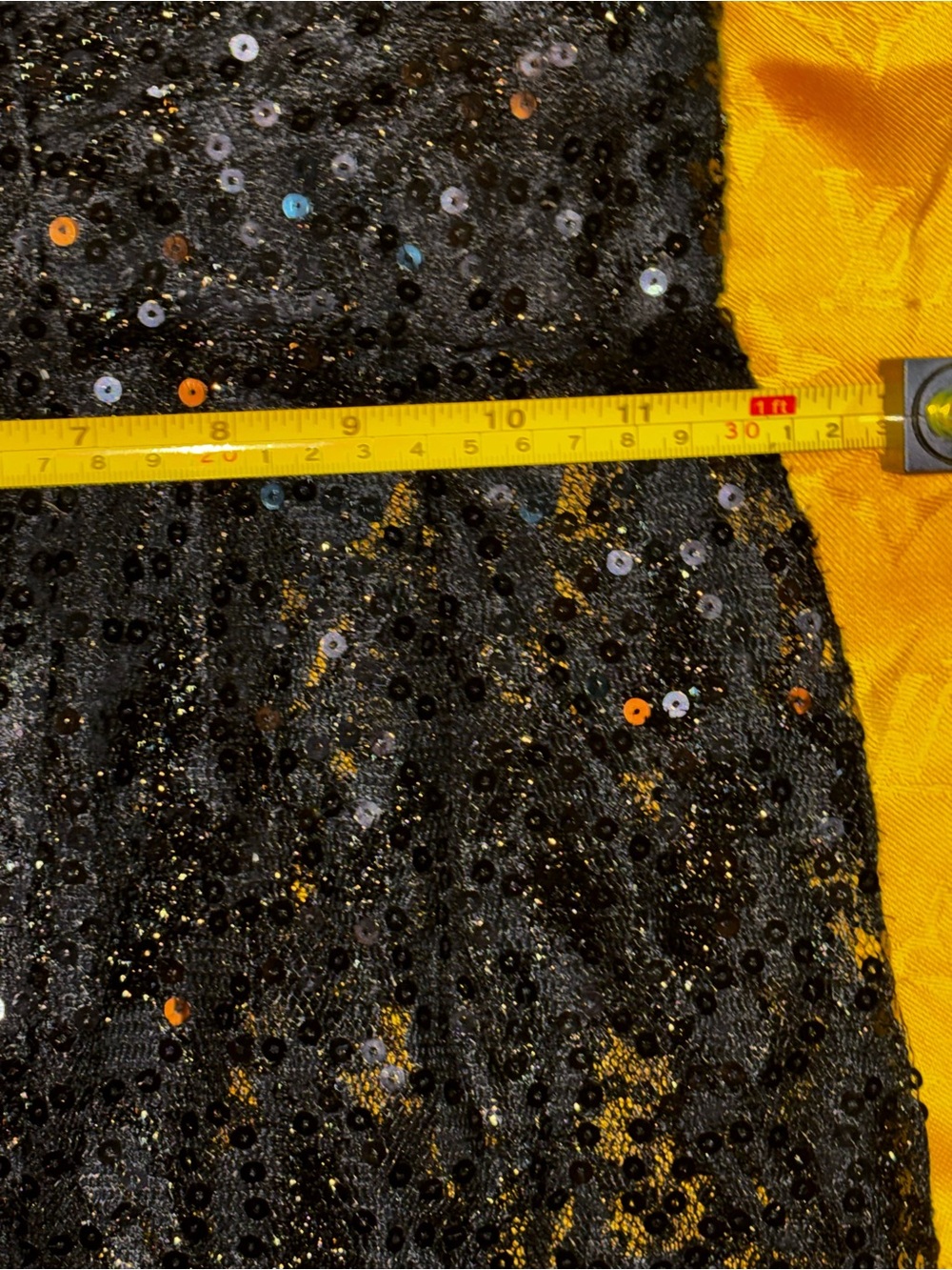 Black Sequin Mini Dress with Sweetheart Neckline - Picture 13 of 16